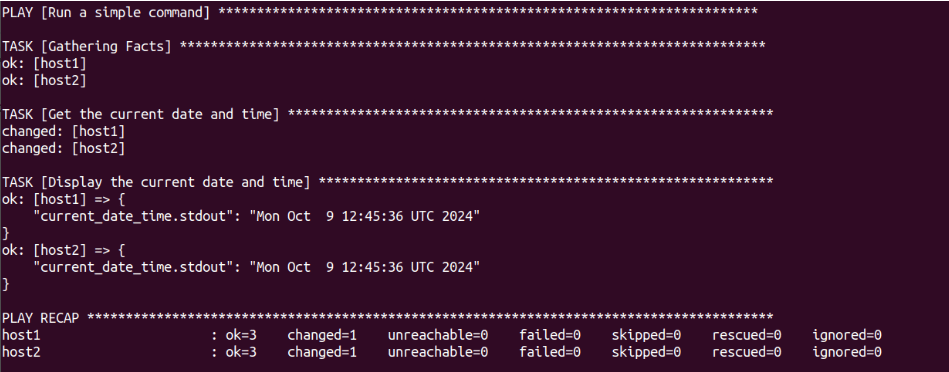 ansible shell module example