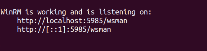 verify winrm installation